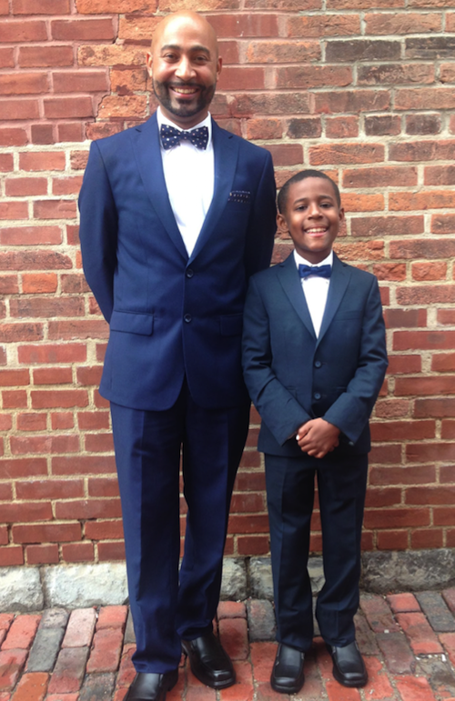 Christopher Dobney and his son, CJ (Source: New Schools for New Orleans)