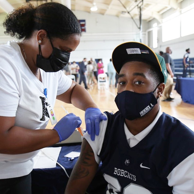 KIPP students getting vaccinated