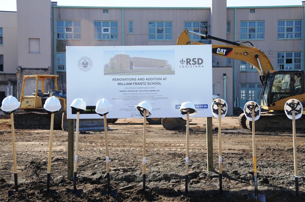 William Frantz School under construction (Source: FEMA)